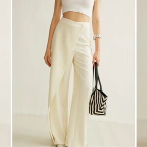 Commense Asymmetrical Cross Wrap High Waist Pants
